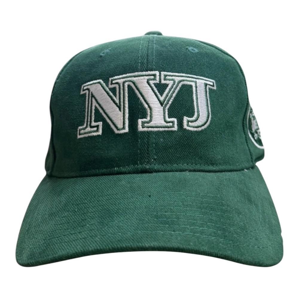 Vintage NY Jets Starter Hat Strapback NFL Green Spellout Logo Cap US
